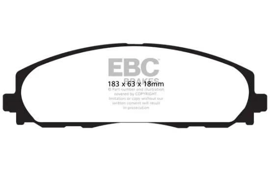 Bremsbelagsatz, Scheibenbremse Vorderachse EBC Brakes DP1888 Bild Bremsbelagsatz, Scheibenbremse Vorderachse EBC Brakes DP1888