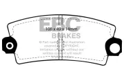 Bremsbelagsatz, Scheibenbremse Hinterachse EBC Brakes DP189