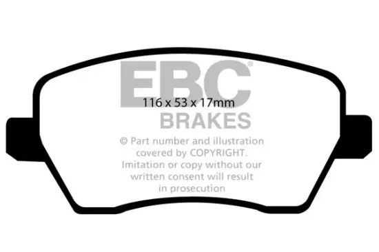 Bremsbelagsatz, Scheibenbremse Vorderachse EBC Brakes DP41903R Bild Bremsbelagsatz, Scheibenbremse Vorderachse EBC Brakes DP41903R