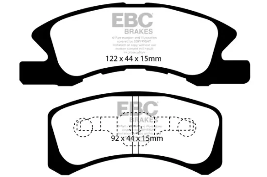 Bremsbelagsatz, Scheibenbremse Vorderachse EBC Brakes DP1915 Bild Bremsbelagsatz, Scheibenbremse Vorderachse EBC Brakes DP1915