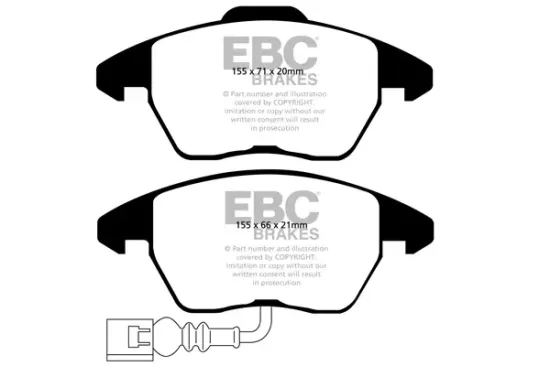 Bremsbelagsatz, Scheibenbremse Vorderachse EBC Brakes DP21945 Bild Bremsbelagsatz, Scheibenbremse Vorderachse EBC Brakes DP21945