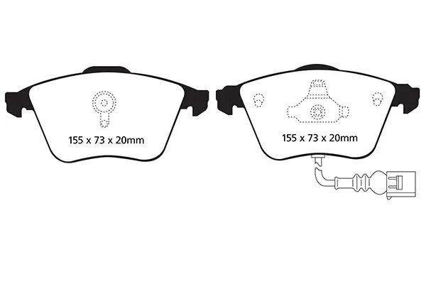 Bremsbelagsatz, Scheibenbremse Vorderachse EBC Brakes DP41946R