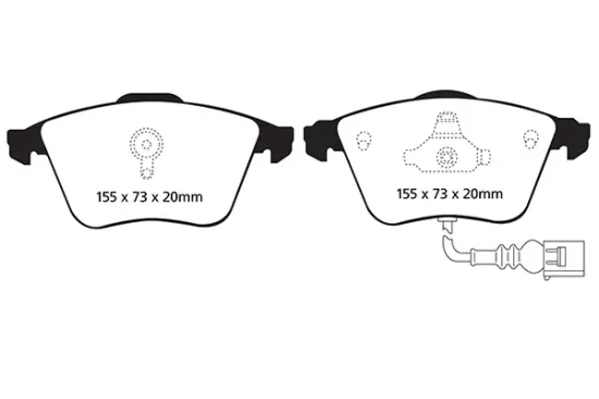Bremsbelagsatz, Scheibenbremse Vorderachse EBC Brakes DP41946R Bild Bremsbelagsatz, Scheibenbremse Vorderachse EBC Brakes DP41946R