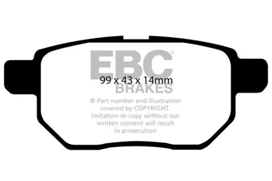 Bremsbelagsatz, Scheibenbremse Hinterachse EBC Brakes DP21947 Bild Bremsbelagsatz, Scheibenbremse Hinterachse EBC Brakes DP21947