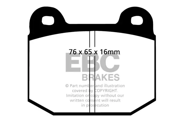 Bremsbelagsatz, Scheibenbremse Vorderachse EBC Brakes DP4197R