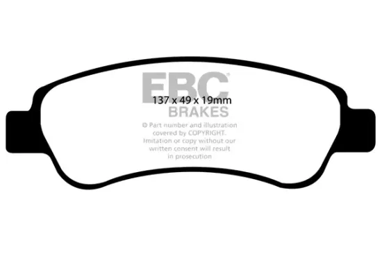 Bremsbelagsatz, Scheibenbremse Hinterachse EBC Brakes DP1974 Bild Bremsbelagsatz, Scheibenbremse Hinterachse EBC Brakes DP1974