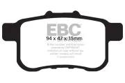 Bremsbelagsatz, Scheibenbremse Hinterachse EBC Brakes DP1987