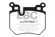 Bremsbelagsatz, Scheibenbremse Hinterachse EBC Brakes DP31996C