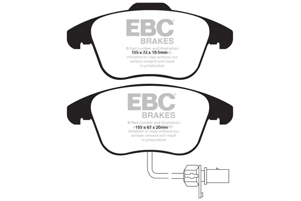 Bremsbelagsatz, Scheibenbremse Vorderachse EBC Brakes DP1998