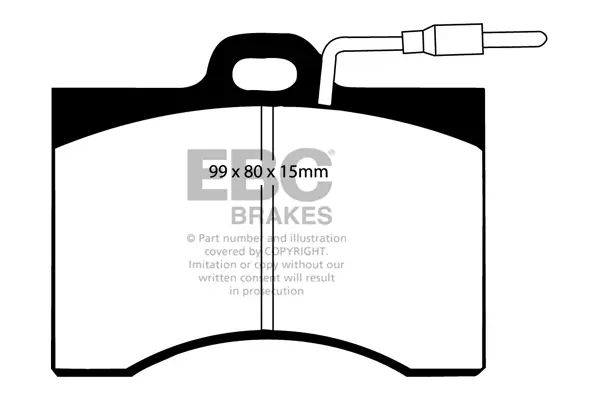Bremsbelagsatz, Scheibenbremse Vorderachse EBC Brakes DP221