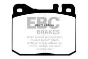 Bremsbelagsatz, Scheibenbremse Vorderachse EBC Brakes DP261/2