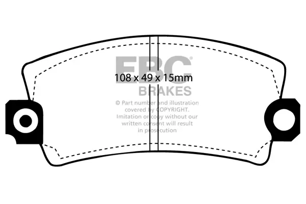 Bremsbelagsatz, Scheibenbremse Vorderachse EBC Brakes DP269