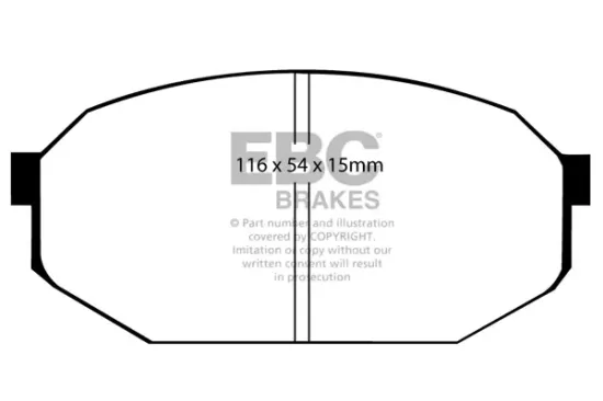 Bremsbelagsatz, Scheibenbremse Vorderachse EBC Brakes DP433 Bild Bremsbelagsatz, Scheibenbremse Vorderachse EBC Brakes DP433