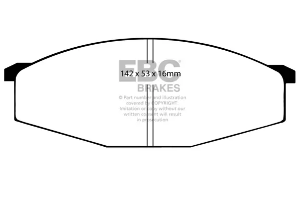 Bremsbelagsatz, Scheibenbremse Vorderachse EBC Brakes DP445