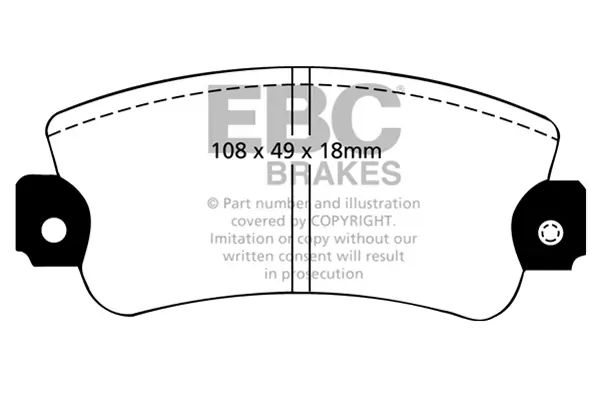 Bremsbelagsatz, Scheibenbremse Vorderachse EBC Brakes DP2485