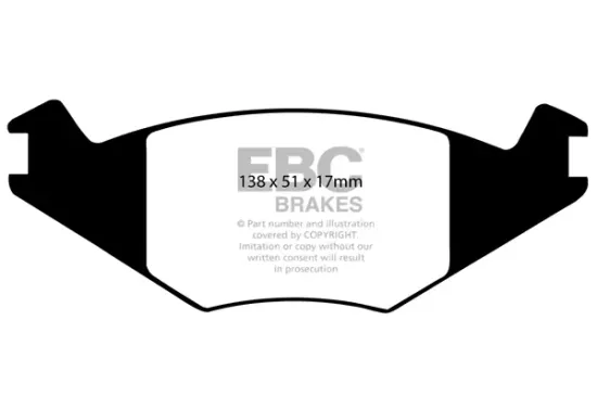 Bremsbelagsatz, Scheibenbremse Vorderachse EBC Brakes DP2515 Bild Bremsbelagsatz, Scheibenbremse Vorderachse EBC Brakes DP2515