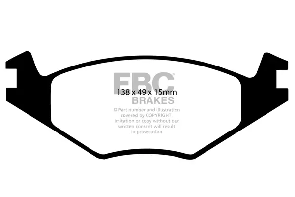 Bremsbelagsatz, Scheibenbremse Vorderachse EBC Brakes DP517