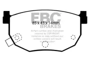 Bremsbelagsatz, Scheibenbremse Hinterachse EBC Brakes DP3528C