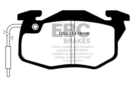Bremsbelagsatz, Scheibenbremse Vorderachse EBC Brakes DP4545R Bild Bremsbelagsatz, Scheibenbremse Vorderachse EBC Brakes DP4545R