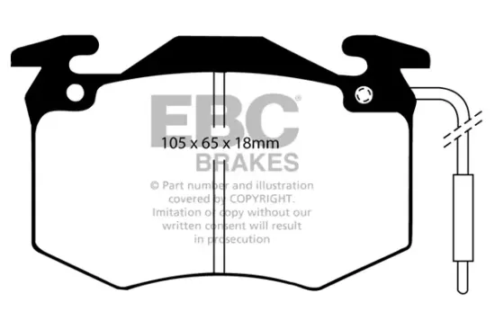 Bremsbelagsatz, Scheibenbremse Vorderachse EBC Brakes DP2546 Bild Bremsbelagsatz, Scheibenbremse Vorderachse EBC Brakes DP2546
