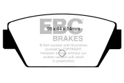 Bremsbelagsatz, Scheibenbremse Hinterachse EBC Brakes DP576