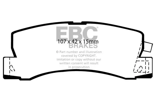 Bremsbelagsatz, Scheibenbremse Hinterachse EBC Brakes DP4628R