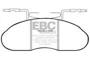 Bremsbelagsatz, Scheibenbremse Vorderachse EBC Brakes DP633/2