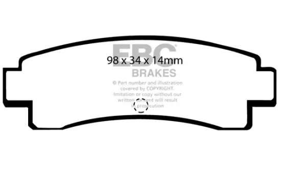 Bremsbelagsatz, Scheibenbremse Hinterachse EBC Brakes DP682 Bild Bremsbelagsatz, Scheibenbremse Hinterachse EBC Brakes DP682