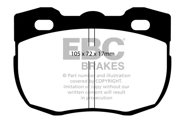 Bremsbelagsatz, Scheibenbremse Vorderachse EBC Brakes DP713