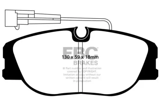 Bremsbelagsatz, Scheibenbremse Vorderachse EBC Brakes DP733 Bild Bremsbelagsatz, Scheibenbremse Vorderachse EBC Brakes DP733