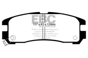 Bremsbelagsatz, Scheibenbremse Hinterachse EBC Brakes DP4738R