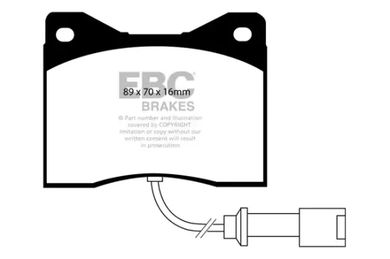 Bremsbelagsatz, Scheibenbremse Vorderachse EBC Brakes DP3753C Bild Bremsbelagsatz, Scheibenbremse Vorderachse EBC Brakes DP3753C