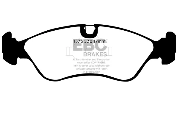 Bremsbelagsatz, Scheibenbremse Vorderachse EBC Brakes DP2760