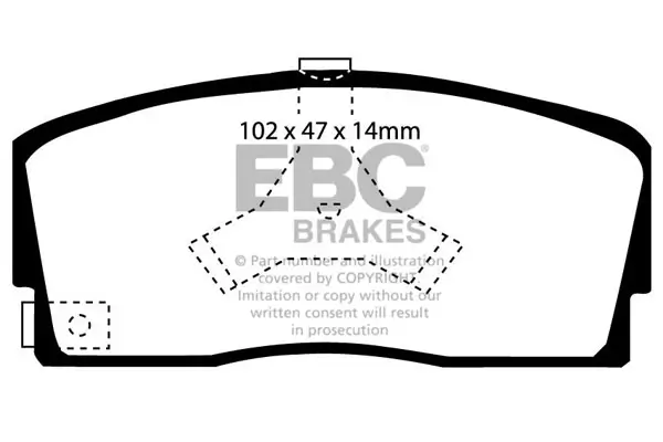 Bremsbelagsatz, Scheibenbremse Vorderachse EBC Brakes DP765