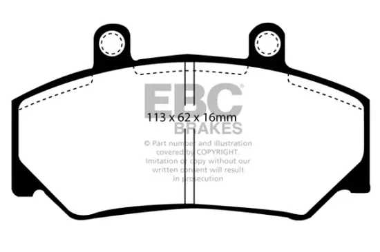 Bremsbelagsatz, Scheibenbremse Vorderachse EBC Brakes DP4800R Bild Bremsbelagsatz, Scheibenbremse Vorderachse EBC Brakes DP4800R