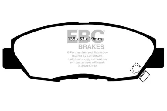 Bremsbelagsatz, Scheibenbremse Vorderachse EBC Brakes DP812 Bild Bremsbelagsatz, Scheibenbremse Vorderachse EBC Brakes DP812