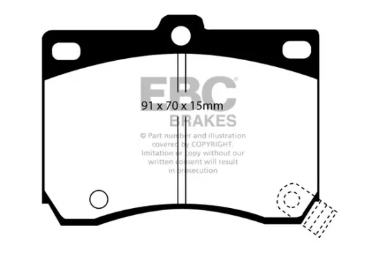 Bremsbelagsatz, Scheibenbremse Vorderachse EBC Brakes DP4824R Bild Bremsbelagsatz, Scheibenbremse Vorderachse EBC Brakes DP4824R