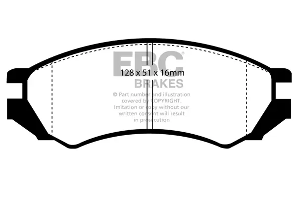 Bremsbelagsatz, Scheibenbremse Vorderachse EBC Brakes DP2839
