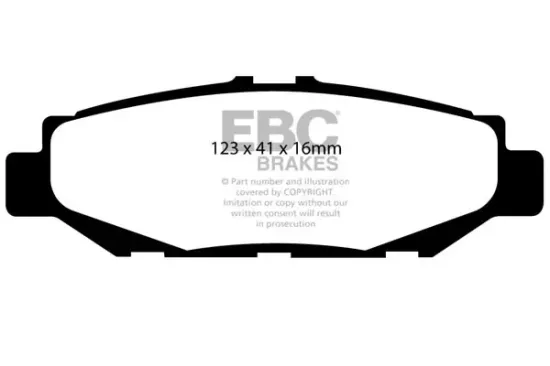 Bremsbelagsatz, Scheibenbremse Hinterachse EBC Brakes DP2848 Bild Bremsbelagsatz, Scheibenbremse Hinterachse EBC Brakes DP2848
