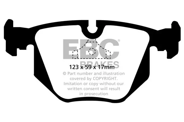 Bremsbelagsatz, Scheibenbremse Hinterachse EBC Brakes DP3871C