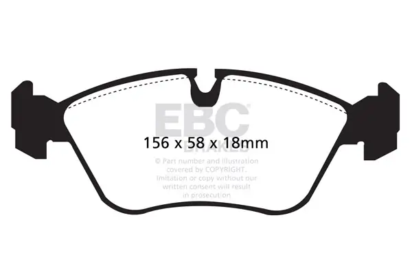 Bremsbelagsatz, Scheibenbremse Vorderachse EBC Brakes DP4880R