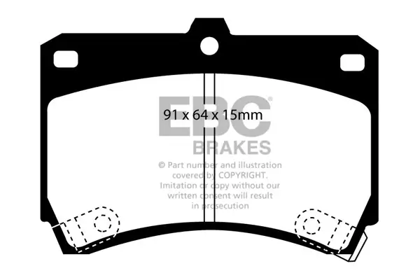 Bremsbelagsatz, Scheibenbremse Vorderachse EBC Brakes DP884