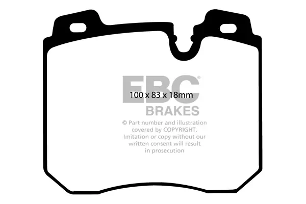 Bremsbelagsatz, Scheibenbremse Vorderachse EBC Brakes DP886