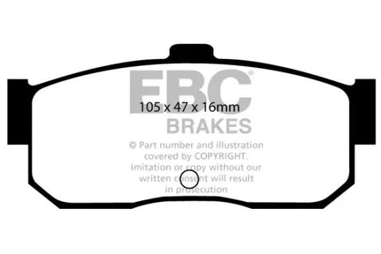 Bremsbelagsatz, Scheibenbremse Hinterachse EBC Brakes DP889 Bild Bremsbelagsatz, Scheibenbremse Hinterachse EBC Brakes DP889