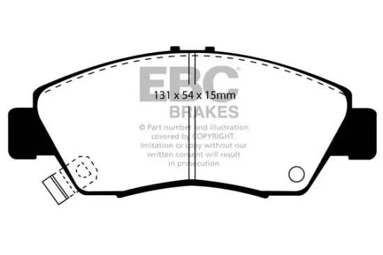 Bremsbelagsatz, Scheibenbremse Vorderachse EBC Brakes DP890 Bild Bremsbelagsatz, Scheibenbremse Vorderachse EBC Brakes DP890