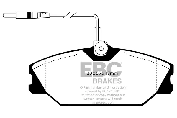 Bremsbelagsatz, Scheibenbremse Vorderachse EBC Brakes DP4949R