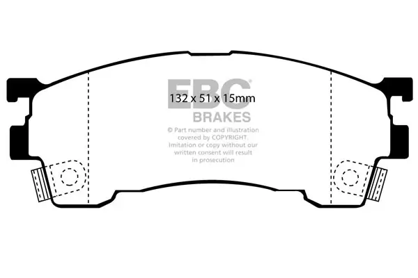 Bremsbelagsatz, Scheibenbremse Vorderachse EBC Brakes DP971