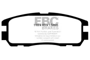 Bremsbelagsatz, Scheibenbremse Hinterachse EBC Brakes DP974