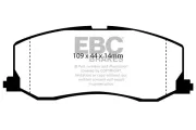 Bremsbelagsatz, Scheibenbremse Vorderachse EBC Brakes DP977