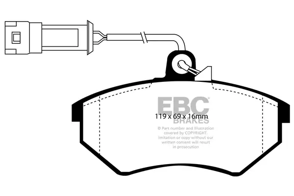 Bremsbelagsatz, Scheibenbremse Vorderachse EBC Brakes DP982/2